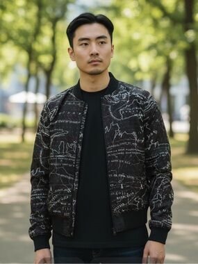 IUTER map bomber jacket